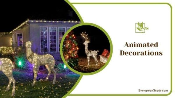 Animated Decorations in a Yard