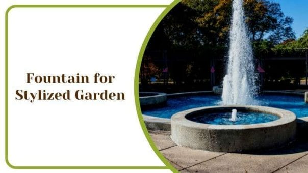 Fountain for Stylized Garden for Modern Houses Concept Yard